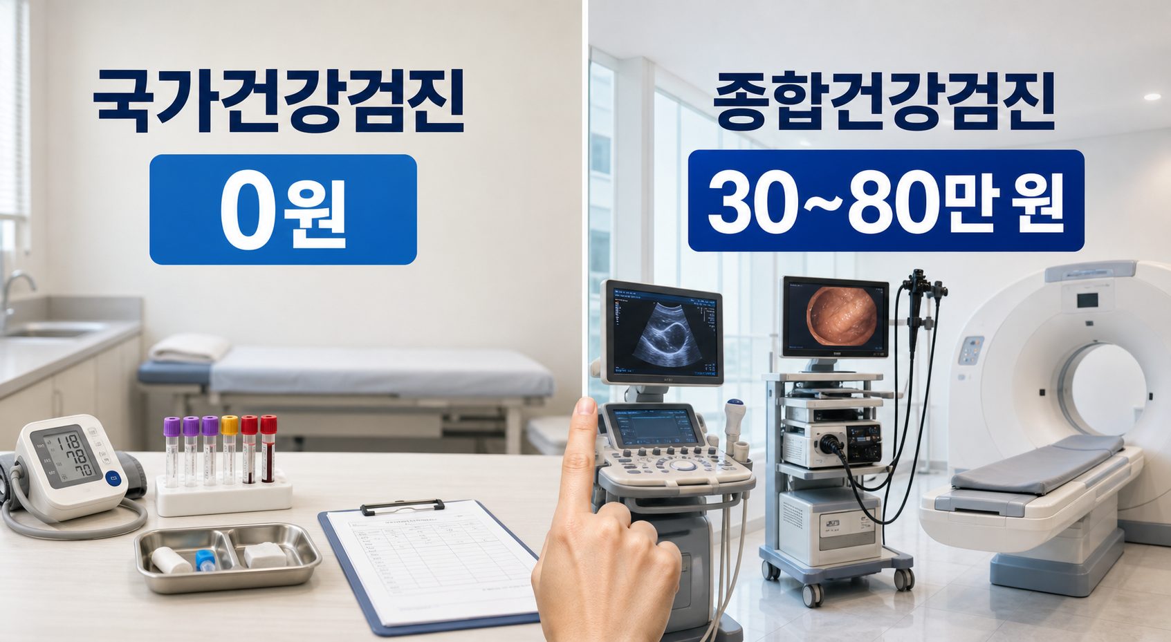 종합건강검진센터 비용과 국가검진 차이점 비교