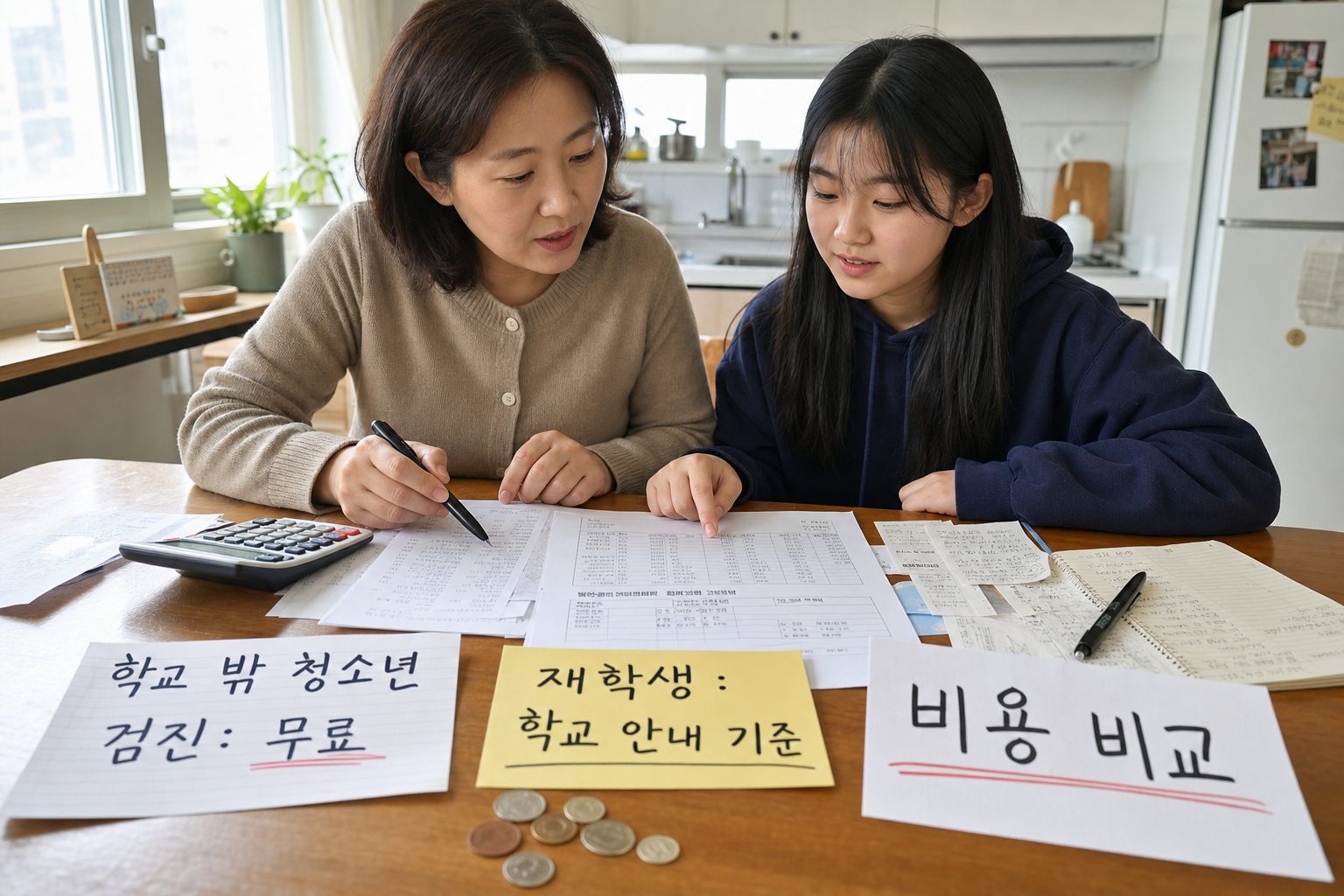 청소년건강검진 필수 검사와 비용