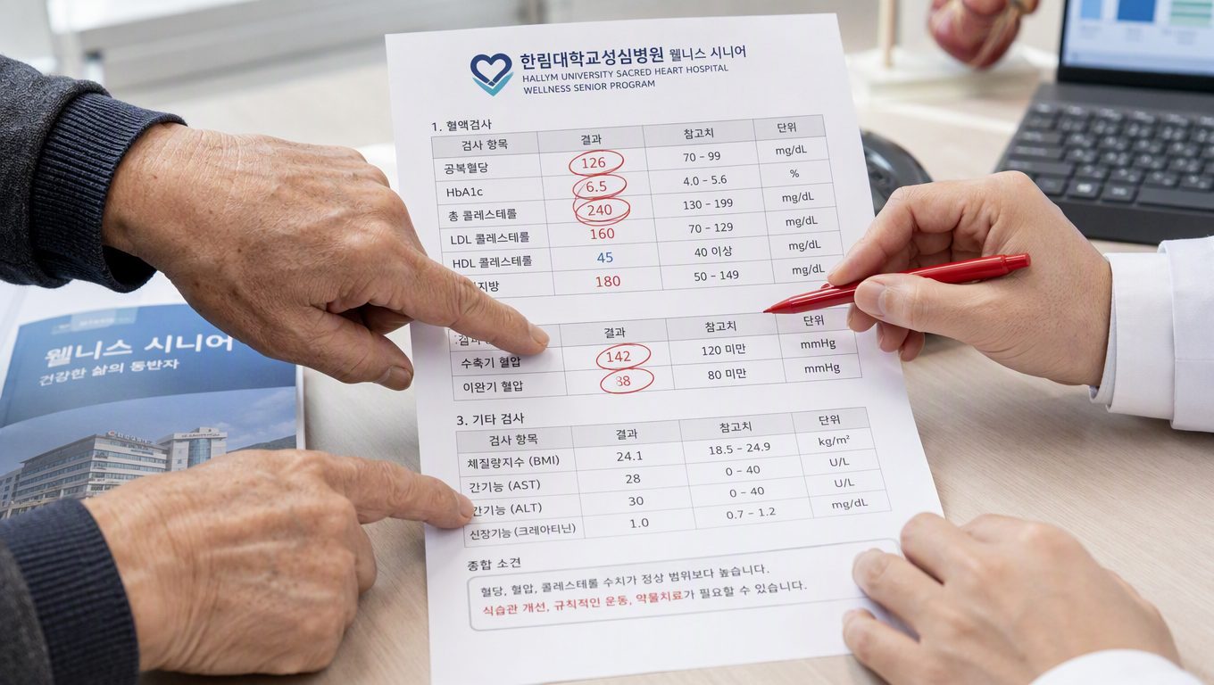 노년 건강 검진 결과지 주요 수치 해석 방법과 이상 소견 시 재검사 우선순위