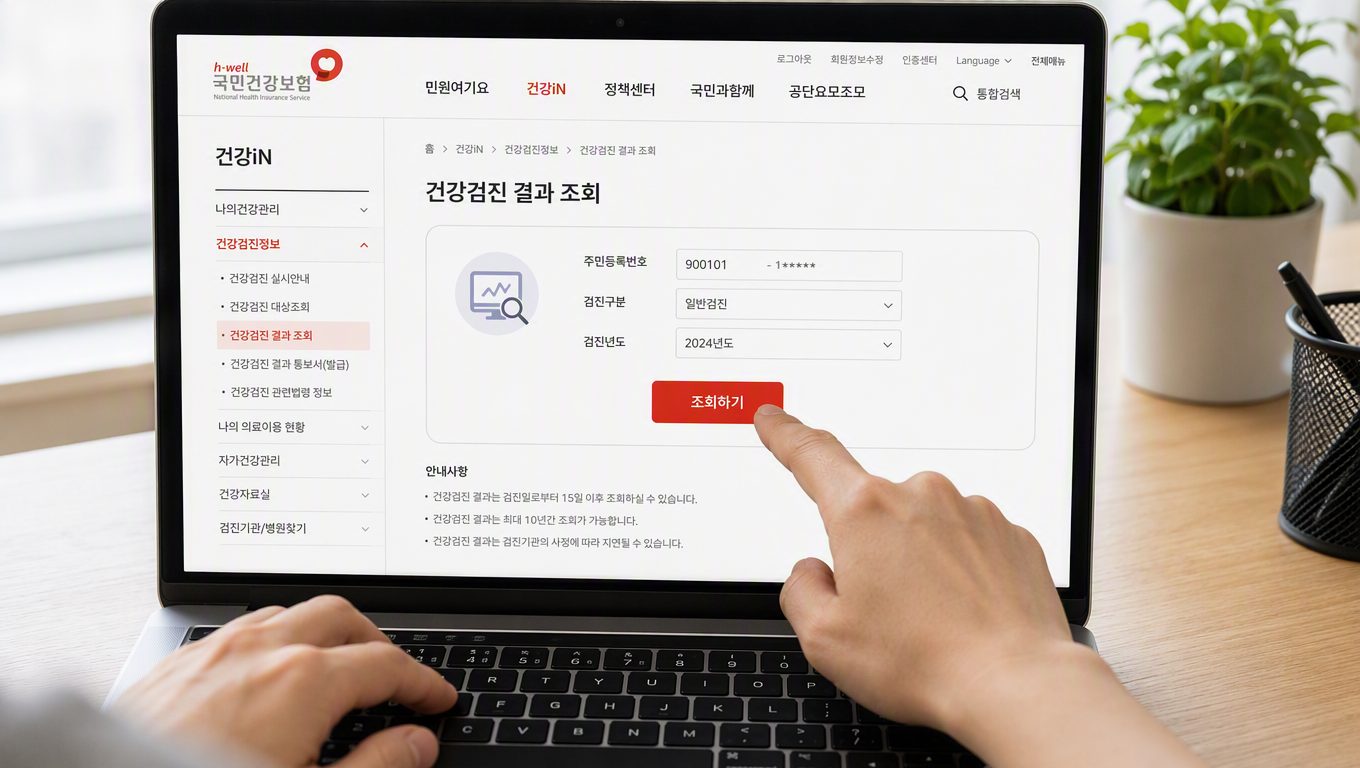 건강검진 결과 내역서 발급과 PDF 저장 방법