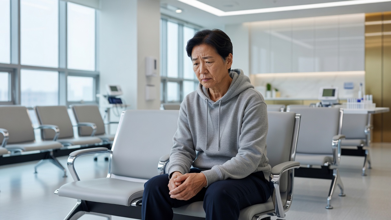 건강검진 금식이 혈액검사 정확도를 높이는 이유를 보여주는 병원 장면